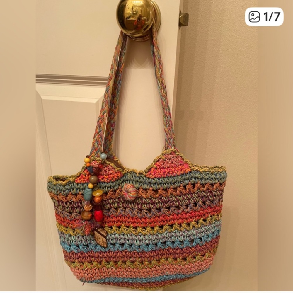 🩷SOLD🩷- Cappella Straw World - Multicolor Handwoven Tote Bag